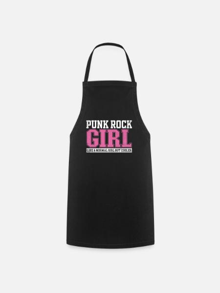 Femmes Punk Rock Girl Comme Une Fille Normale Mais - Tablier de cuisine - noir