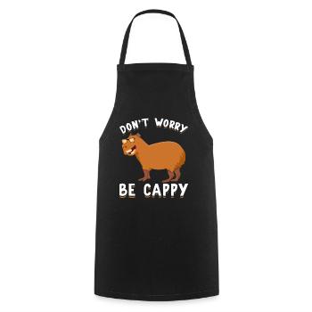 Happy Capybara Funny Rodent Capybaras - Cooking Apron - black - Front - AI Model Male 185 dark (185cm)