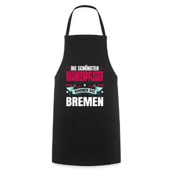 Die Schönsten Krankenpfleger Kommen Aus Bremen - Kochschürze - Schwarz - Vorne - AI Model Male 185 dark (185cm)