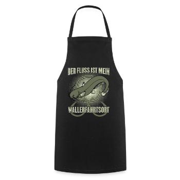 Angler Waller Angelsport Angeln Fisch - Kochschürze - Schwarz - Vorne - AI Model Male 185 dark (185cm)