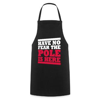 Poland Pole Polish flag Polish - Cooking Apron - black - Front - AI Model Male 185 dark (185cm)