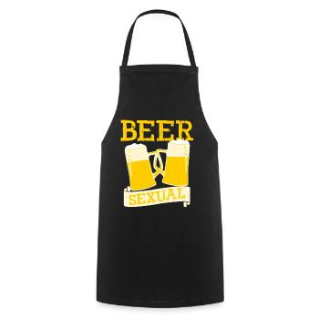 Bier Witz Braumeister Bierbrauer - Kochschürze - Schwarz - Vorne - AI Model Male 185 dark (185cm)