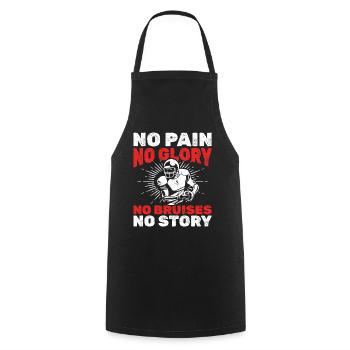 Football Player Coach Lustig - Cooking Apron - black - Front - AI Model Male 185 dark (185cm)