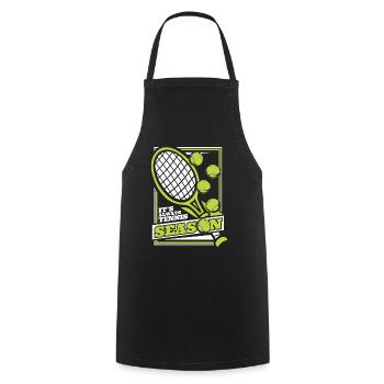 Tennis tennis player - Cooking Apron - black - Front - AI Model Male 185 dark (185cm)