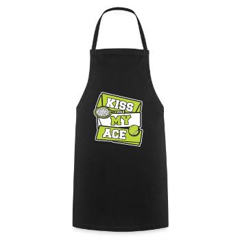 Tennis tennis player - Cooking Apron - black - Front - AI Model Male 185 dark (185cm)