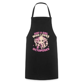 Octopus Octopus Cuttlefish Animal - Cooking Apron - black - Front - AI Model Male 185 dark (185cm)