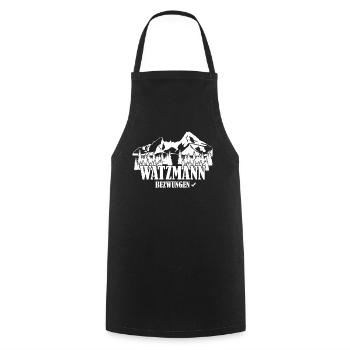 Watzmann Bergsteiger Watzmannmassiv - Kochschürze - Schwarz - Vorne - AI Model Male 185 dark (185cm)