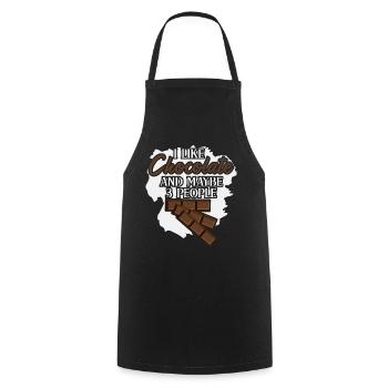 Jogue au chocolat Chocolat au lait - Tablier de cuisine - noir - Devant - AI Model Male 185 dark (185cm)
