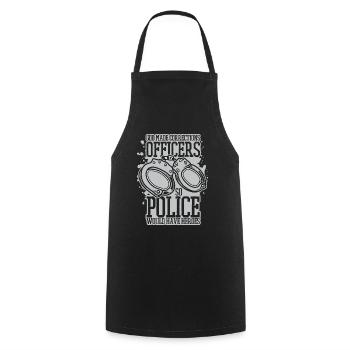Correctional officer Guard Law enforcement officer - Cooking Apron - black - Front - AI Model Male 185 dark (185cm)