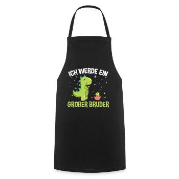 Großer Bruder Dinosaurier - Kochschürze - Schwarz - Vorne - AI Model Male 185 dark (185cm)