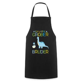 Großer Bruder Dinosaurier - Kochschürze - Schwarz - Vorne - AI Model Male 185 dark (185cm)