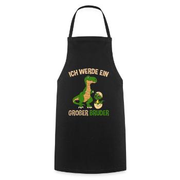 Ich werde Großer Bruder Dinosaurier - Kochschürze - Schwarz - Vorne - AI Model Male 185 dark (185cm)