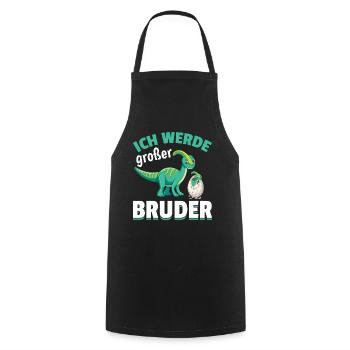 Dinosaurier Großer Bruder Dino - Kochschürze - Schwarz - Vorne - AI Model Male 185 dark (185cm)