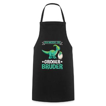 Dinosaurier Großer Bruder Dino - Kochschürze - Schwarz - Vorne - AI Model Male 185 dark (185cm)