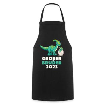 Dinosaurier Großer Bruder 2023 Dino - Kochschürze - Schwarz - Vorne - AI Model Male 185 dark (185cm)