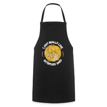 Octopus Octopus Cuttlefish Animal - Cooking Apron - black - Front - AI Model Male 185 dark (185cm)