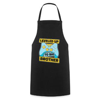 Frère Grand frère Famille - Tablier de cuisine - noir - Devant - AI Model Male 185 dark (185cm)