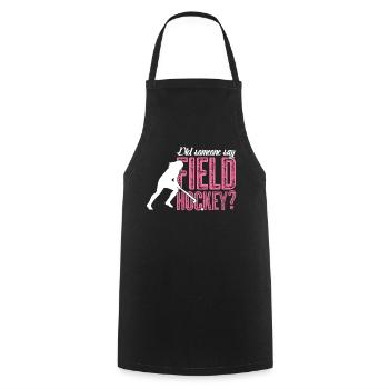 Field Hockey Girl Hockey Player - Cooking Apron - black - Front - AI Model Male 185 dark (185cm)