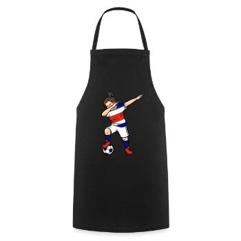 Dabbing Soccer Player Girls Costa Rica Soccer - Cooking Apron - black - Front - AI Model Male 185 dark (185cm)