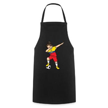 Dabbing Soccer Player Girls Ecuador Soccer - Cooking Apron - black - Front - AI Model Male 185 dark (185cm)