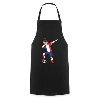 Dabbing Footballeuse Filles France Football - Tablier de cuisine - noir - Devant - AI Model Male 185 dark (185cm)