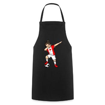 Dabbing Soccer Player Girls Canada Soccer - Tablier de cuisine - noir - Devant - AI Model Male 185 dark (185cm)