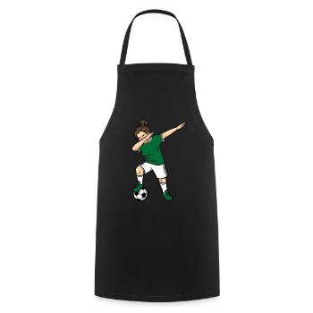 Dabbing football player Saudi Arabia football - Cooking Apron - black - Front - AI Model Male 185 dark (185cm)
