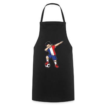 Dabbing Joueur de football Garçon France Football - Tablier de cuisine - noir - Devant - AI Model Male 185 dark (185cm)