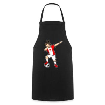 Dabbing Soccer Player Girls Canada Soccer - Tablier de cuisine - noir - Devant - AI Model Male 185 dark (185cm)