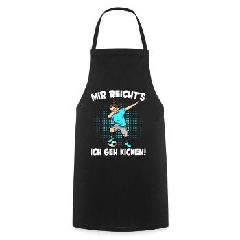 Mädchen Mir Reicht's Fußball Lustiges Fußballspiel - Kochschürze - Schwarz - Vorne - AI Model Male 185 dark (185cm)