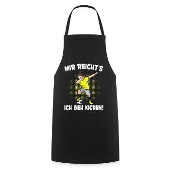 Mädchen Fußballspielerin Mir Reicht's Fußball - Kochschürze - Schwarz - Vorne - AI Model Male 185 dark (185cm)