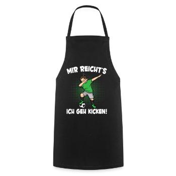 Mir Reicht's Fußball Mädchen Fußballspielerin - Kochschürze - Schwarz - Vorne - AI Model Male 185 dark (185cm)
