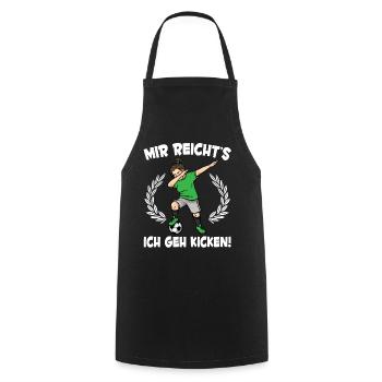 Mädchen Fußball Lustiges Fußballspielerin - Kochschürze - Schwarz - Vorne - AI Model Male 185 dark (185cm)