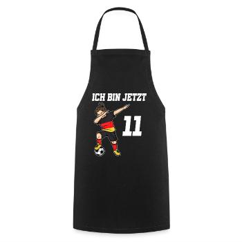 Fußballer 11 Jahre alt Mädchen Deutschland Fußball - Kochschürze - Schwarz - Vorne - AI Model Male 185 dark (185cm)