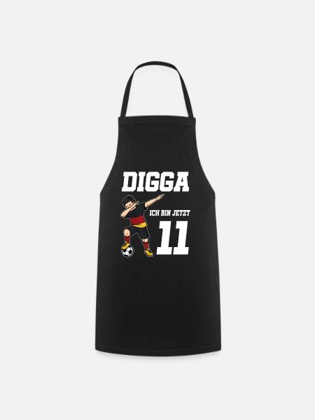 11. Geburtstag Fußball Junge Deutschland Trikot Fu - Kochschürze - Schwarz