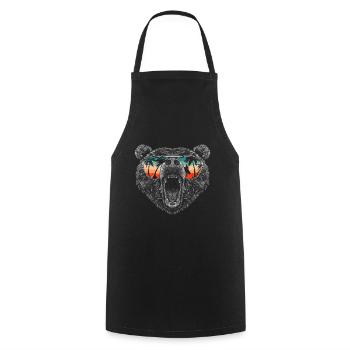 Ours Grizzli Ours brun Ours - Tablier de cuisine - noir - Devant - AI Model Male 185 dark (185cm)