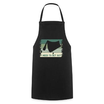 Camping Camping Outdoor Camping Tent - Cooking Apron - black - Front - AI Model Male 185 dark (185cm)