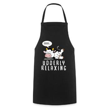 Cow Farmer Calf Sleeping Calves Cows - Cooking Apron - black - Front - AI Model Male 185 dark (185cm)