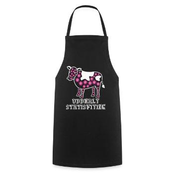 Cow Farmer Vaches - Tablier de cuisine - noir - Devant - AI Model Male 185 dark (185cm)