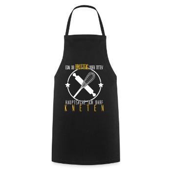 Bäcker Backen Kneten Bäckerei - Kochschürze - Schwarz - Vorne - AI Model Male 185 dark (185cm)