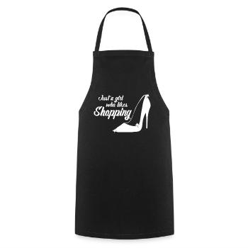 Shopping Shoes High Heels Shopping - Cooking Apron - black - Front - AI Model Male 185 dark (185cm)