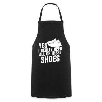 Running Marathon Runner Running Shoes - Cooking Apron - black - Front - AI Model Male 185 dark (185cm)