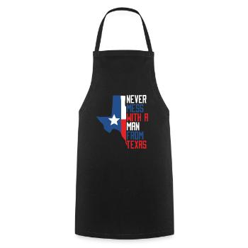 Texans de l’État du Texas - Tablier de cuisine - noir - Devant - AI Model Male 185 dark (185cm)