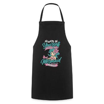 Mermaid Fable Mermaids Fairy Tales - Cooking Apron - black - Front - AI Model Male 185 dark (185cm)