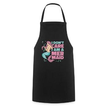 Mermaid Fable Mermaids Fairy Tales - Cooking Apron - black - Front - AI Model Male 185 dark (185cm)