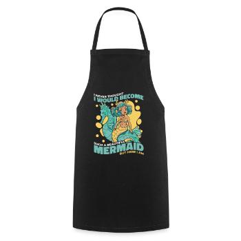 Mermaid Fable Mermaids Fairy Tales - Cooking Apron - black - Front - AI Model Male 185 dark (185cm)