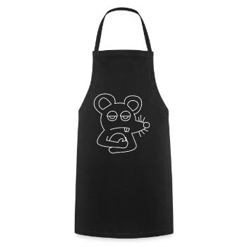 Rat souris souris rat - Tablier de cuisine - noir - Devant - AI Model Male 185 dark (185cm)