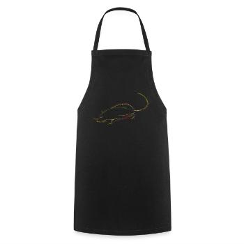 Rat Souris Rongeur Rat - Tablier de cuisine - noir - Devant - AI Model Male 185 dark (185cm)