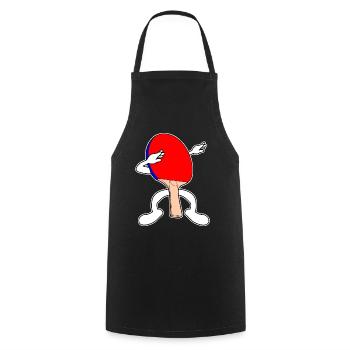 Batte de tennis de table - Tablier de cuisine - noir - Devant - AI Model Male 185 dark (185cm)