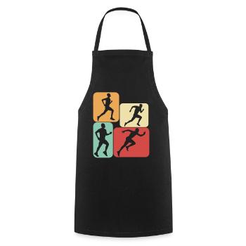 Runner Retro Running Running - Tablier de cuisine - noir - Devant - AI Model Male 185 dark (185cm)